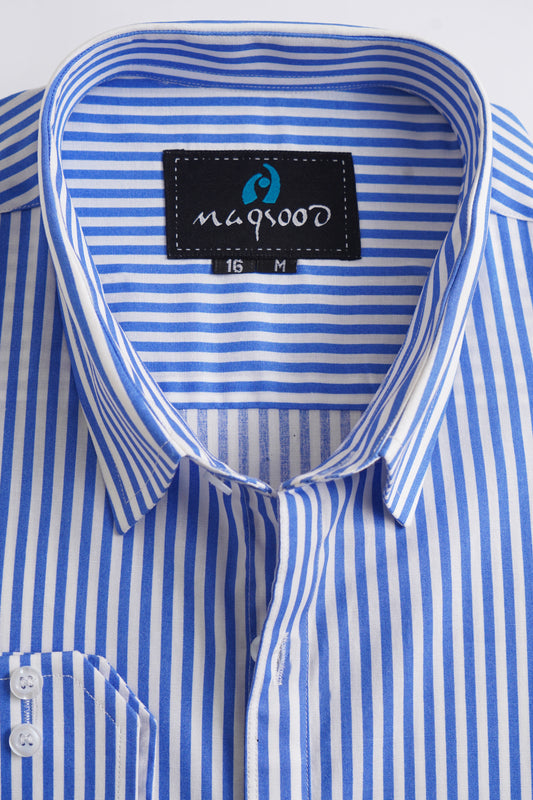 BLUE AND WHITE LINNING SHIRT FOR MENS
