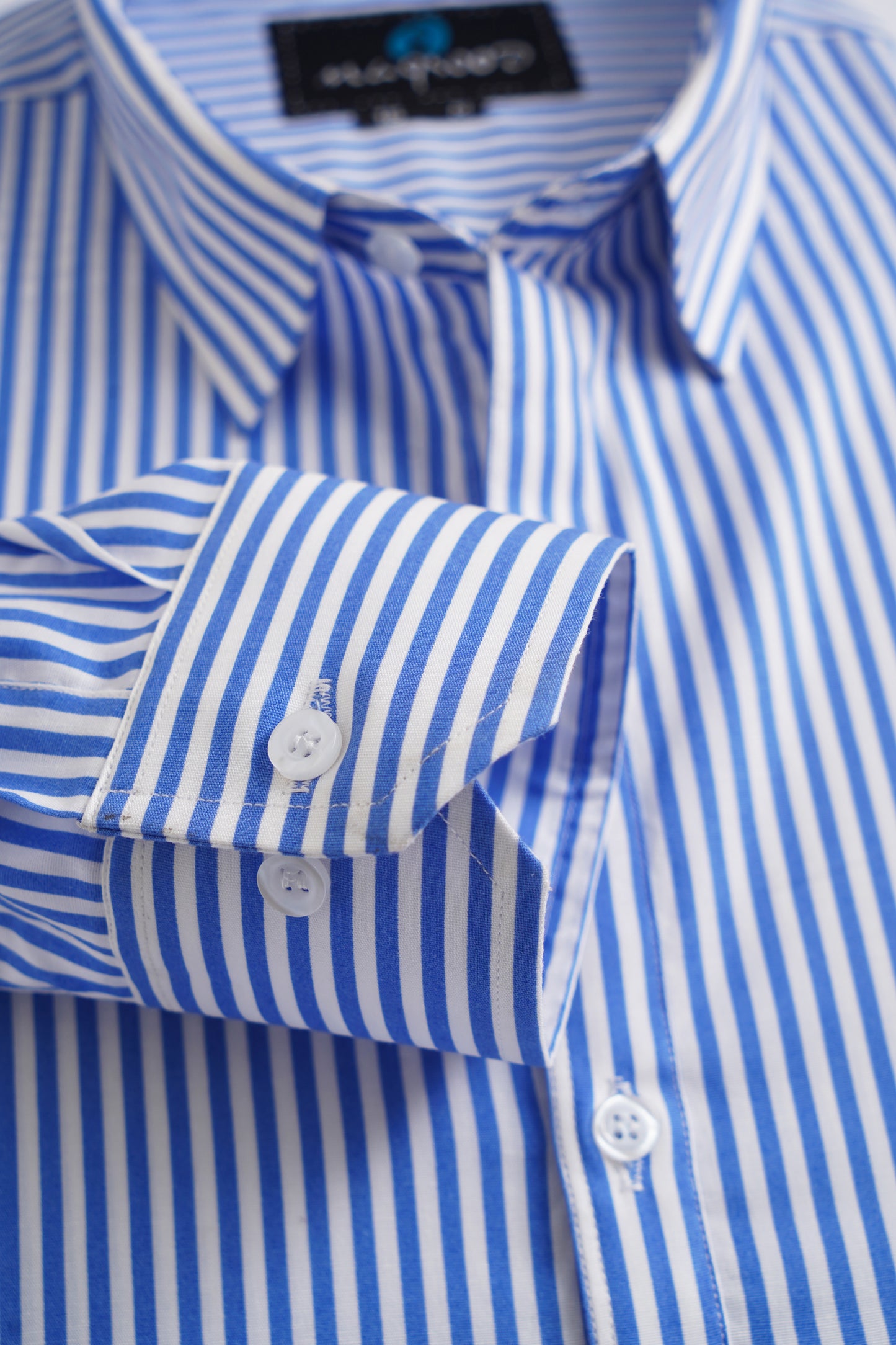 BLUE AND WHITE LINNING SHIRT FOR KIDS