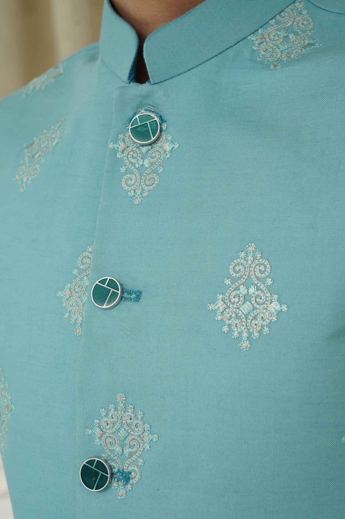 FEROZI EMBROIDERY KID'S WAIST COAT