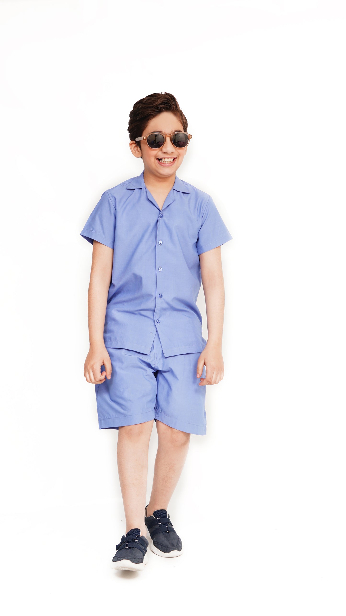 SKY BLUE SHIRT AND NEEKER KID'S PAIR