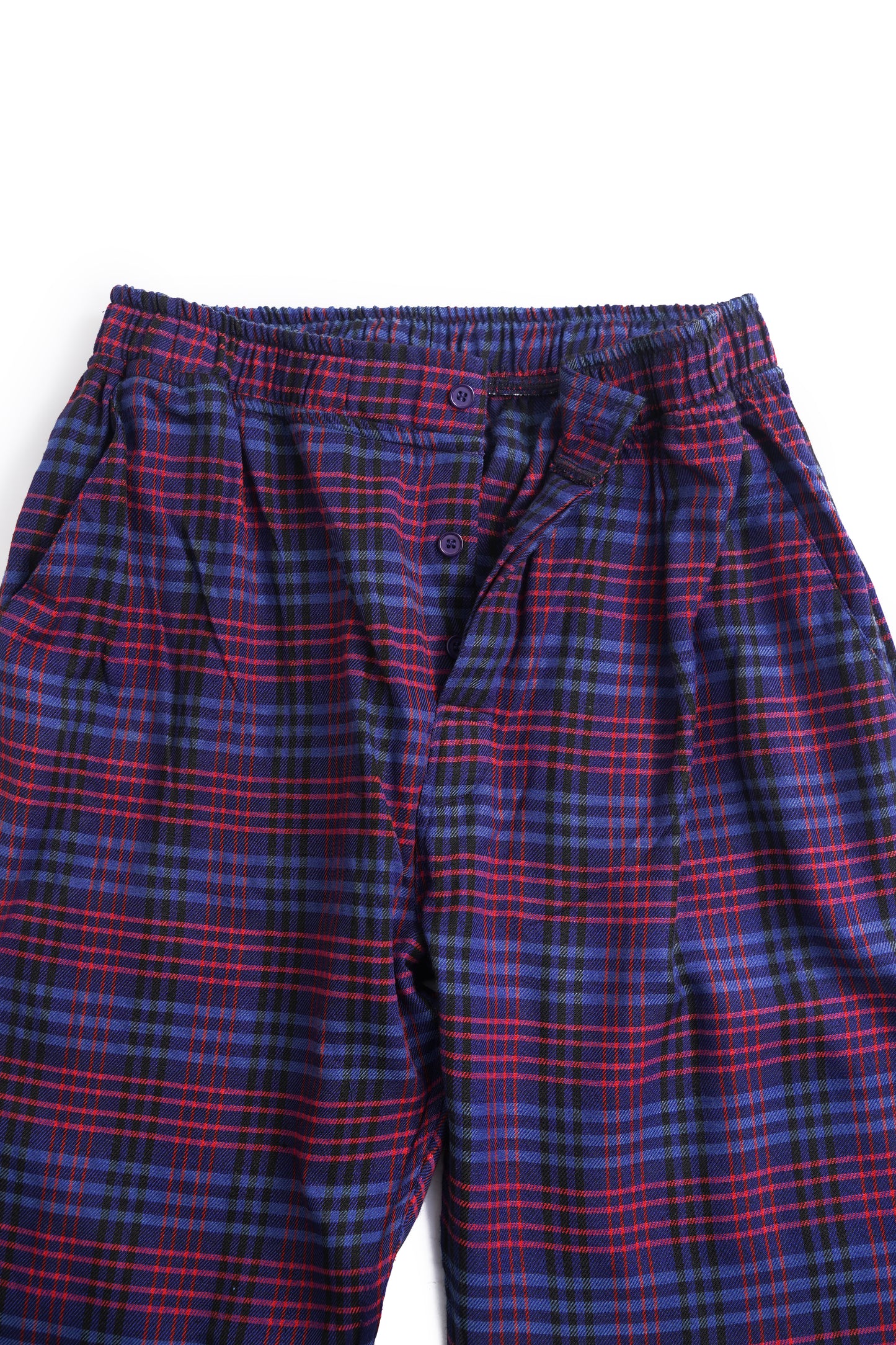 COTTON PURPLE BLUE CHECK COMFIRT TROUSER FOR MENS