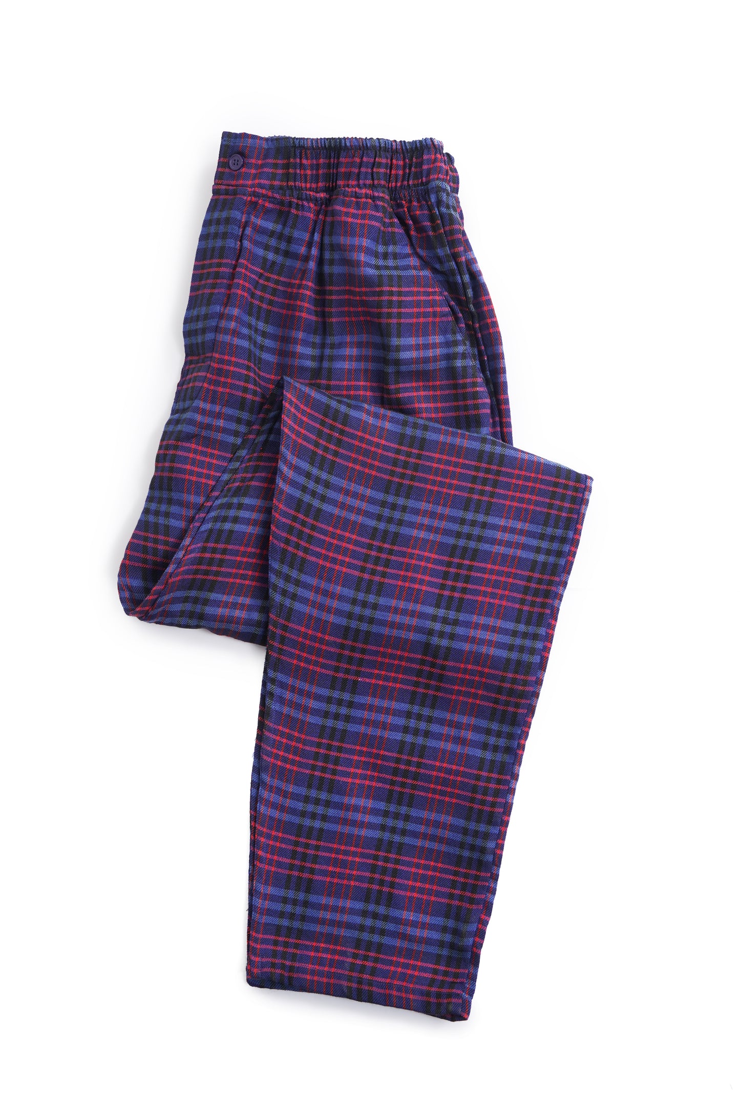 COTTON PURPLE BLUE CHECK COMFIRT TROUSER FOR MENS