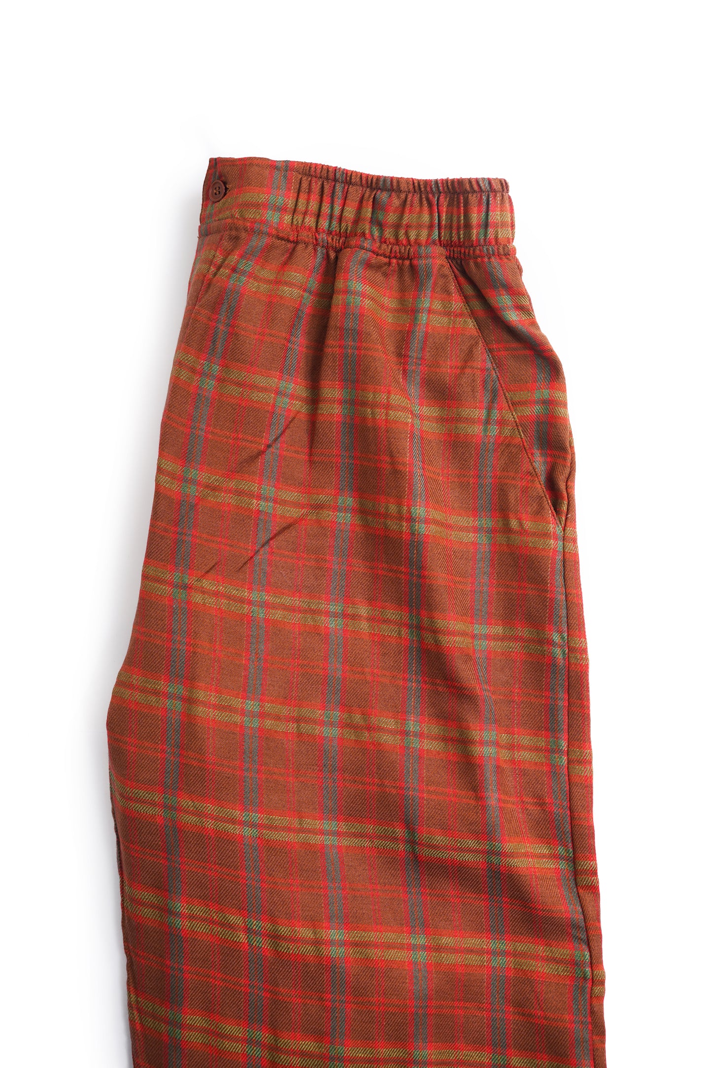 FLALLYN MUSTARD CHECK COMFIRT TROUSER FOR MENS