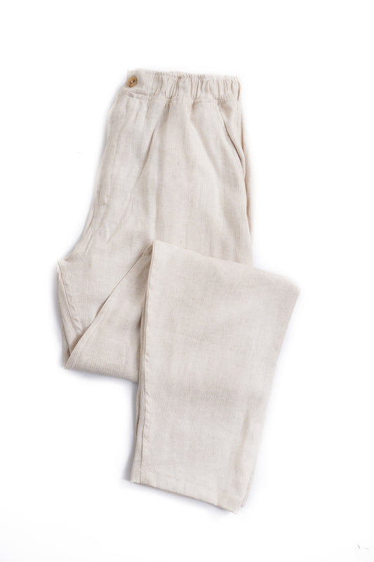 OFF WHITE LINEN COMFIRT TROUSER FOR KIDS