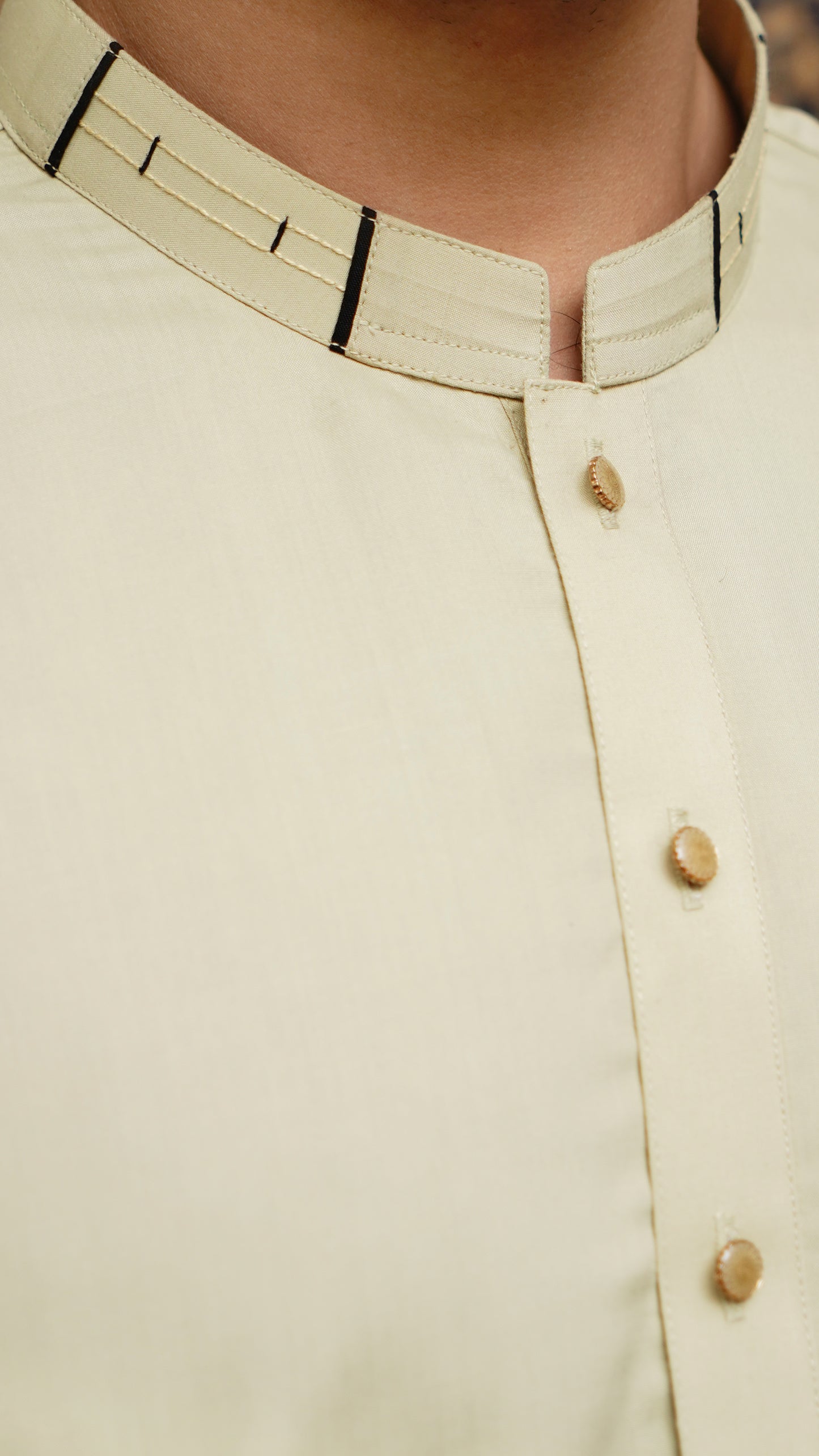 PALE GOLDERNROD WASH & WEAR MEN'S SHALWAR KAMEEZ