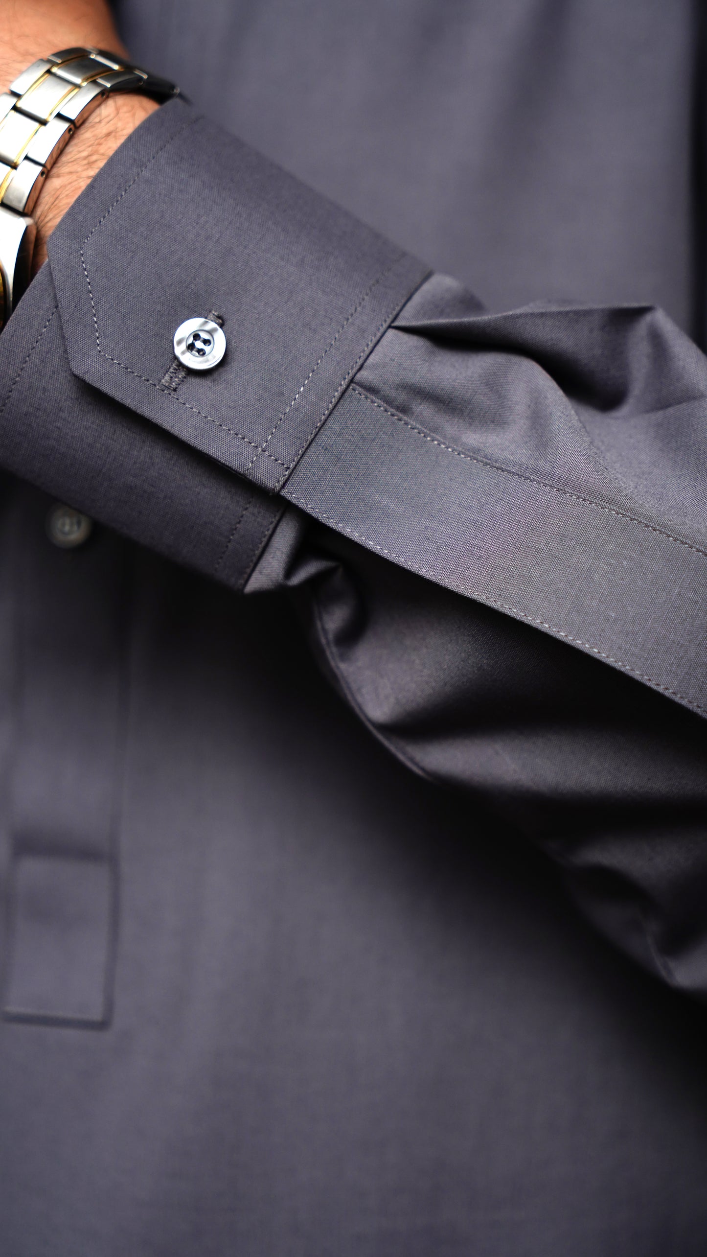 GRAY COLLAR WASH & WEAR MEN'S SHALWAR KAMEEZ
