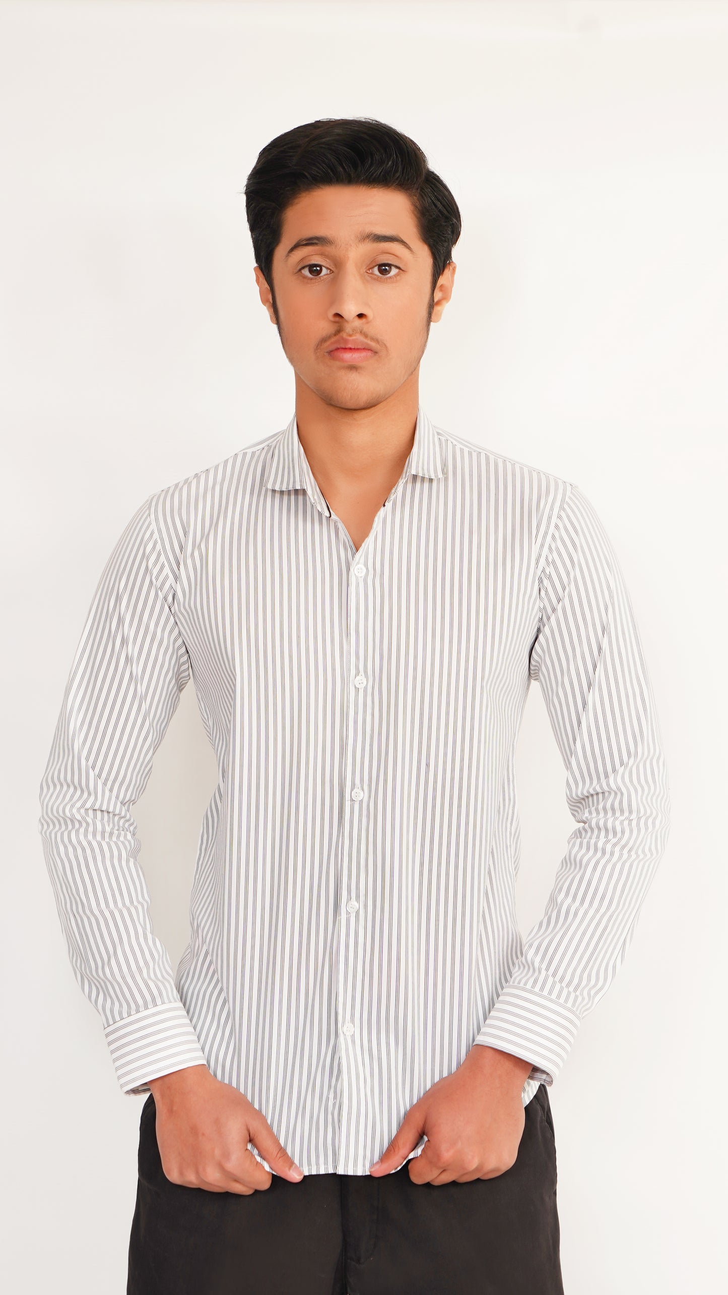 GRAY THIN LINNING SHIRT FOR MENS