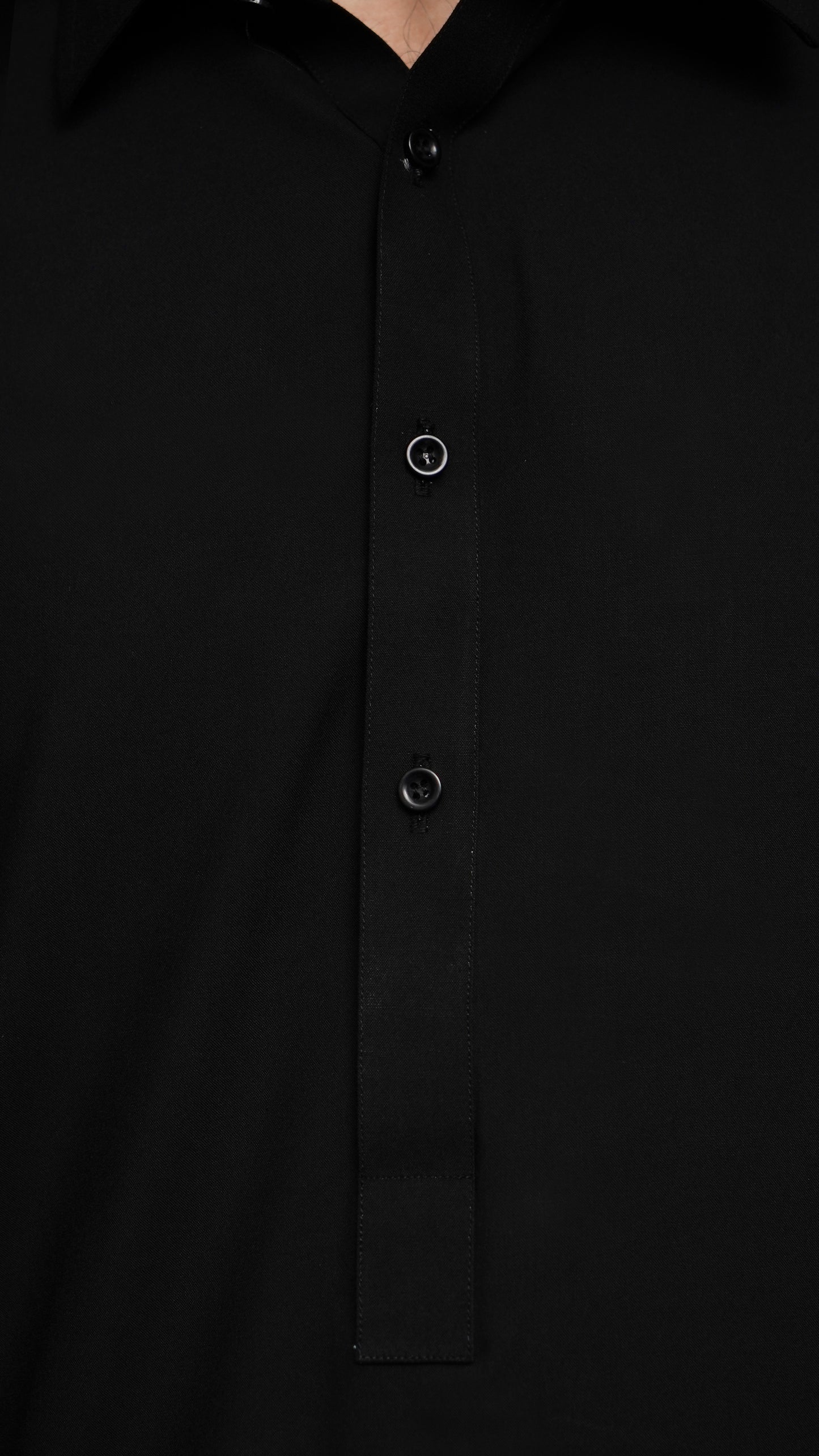 JET BLACK COLLAR WASH & WEAR MEN'S SHALWAR KAMEEZ