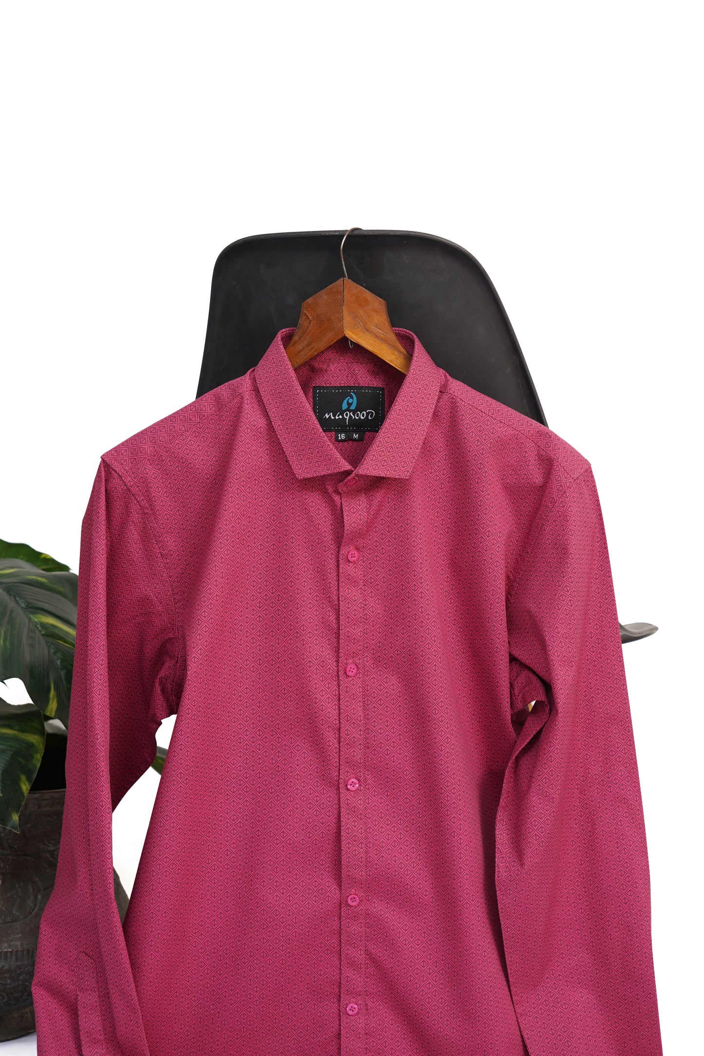RED PRINT FORMAL SHIRT FOR MENS