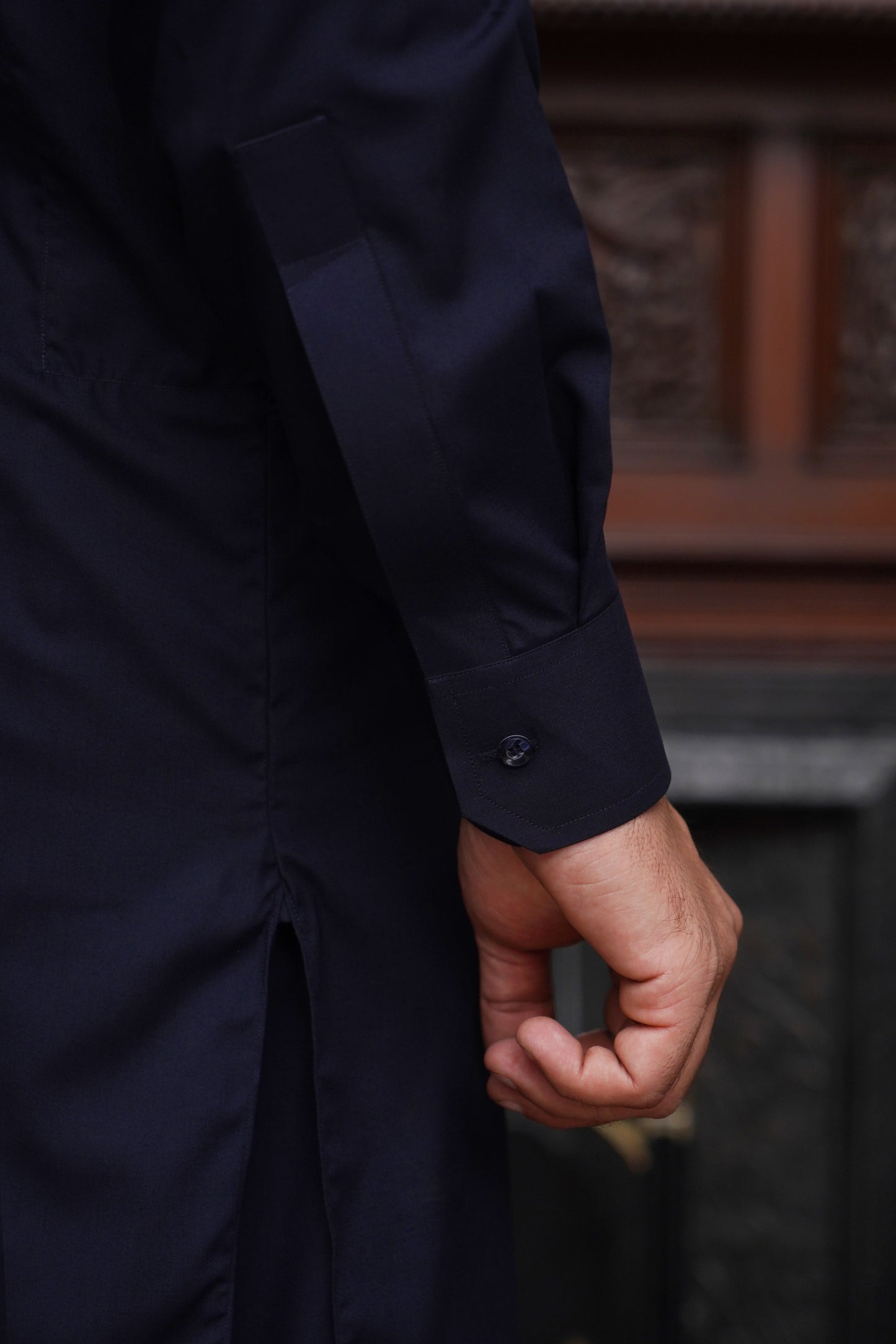 NAVY BLUE WASH & WEAR MEN'S SHALWAR KAMEEZ