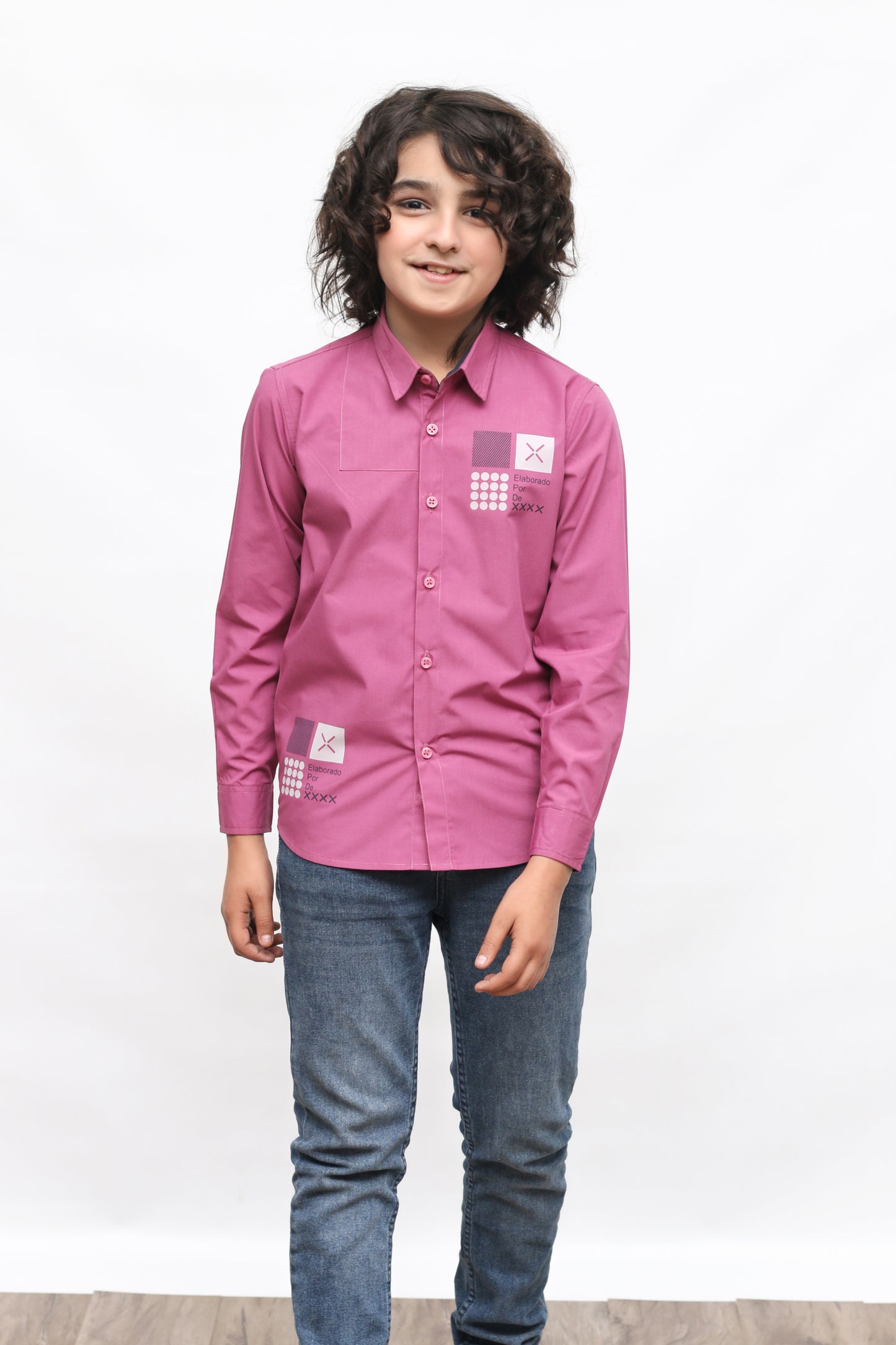 KID'S LIGHT PURPLE CASUAL SHIRT