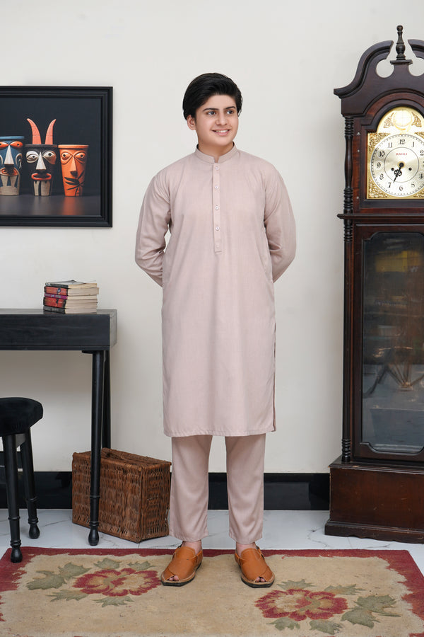 KID'S PEECH WASH'N WEAR KURTA SET
