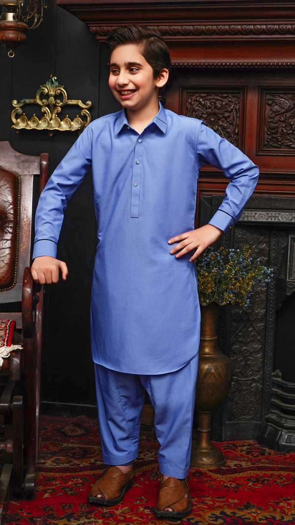HIMMELBLAUES SHALWAR KAMEEZ FÜR KINDER ZUM WASCHEN