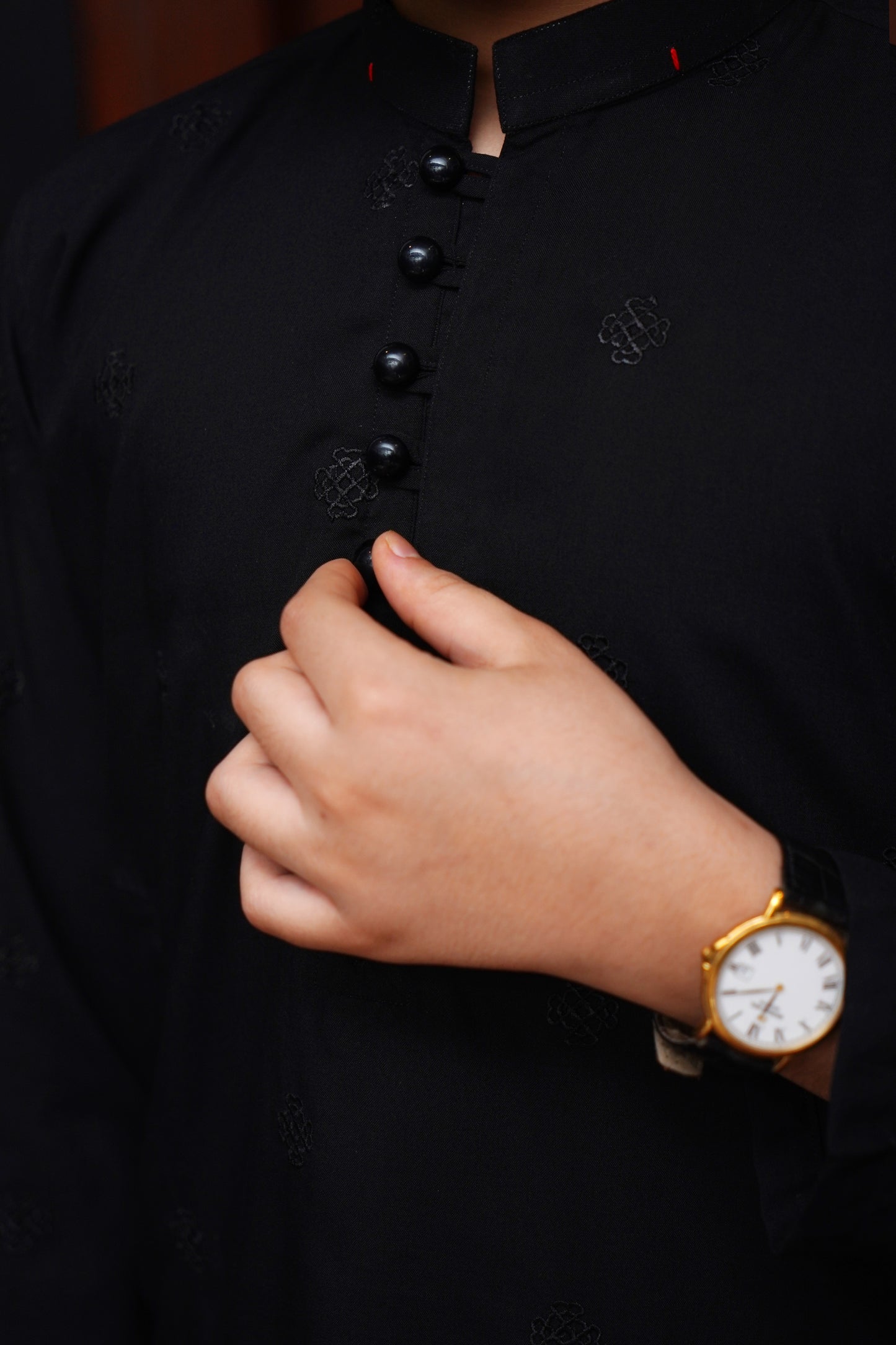 BLACK EMBROIDED WASH & WEAR KID'S KAMEEZ SHALWAR