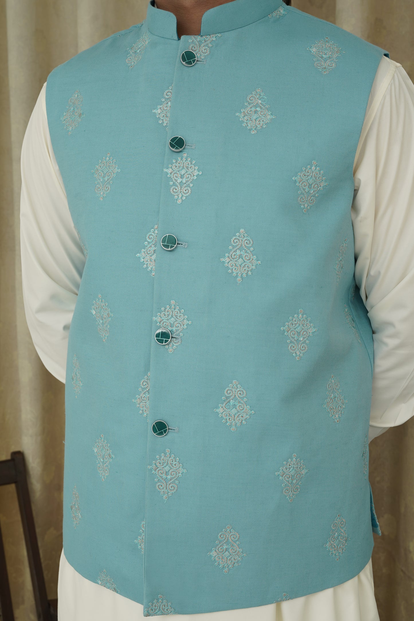 FEROZI EMBROIDERY MEN'S WAIST COAT
