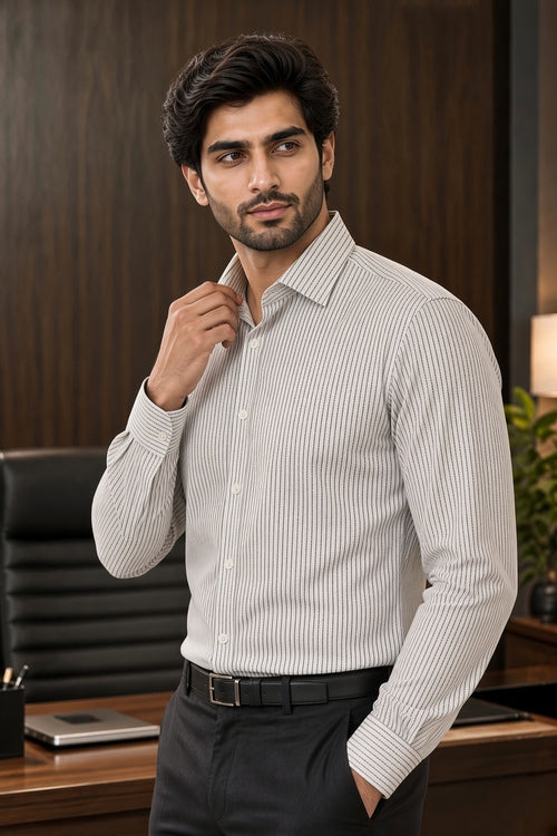 GRAY LINNING SHIRT FOR MENS