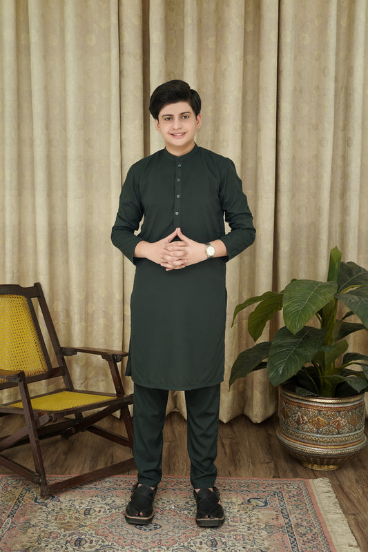 GREEN WASHING WEAR KID'S SHALWAR KAMEEZ