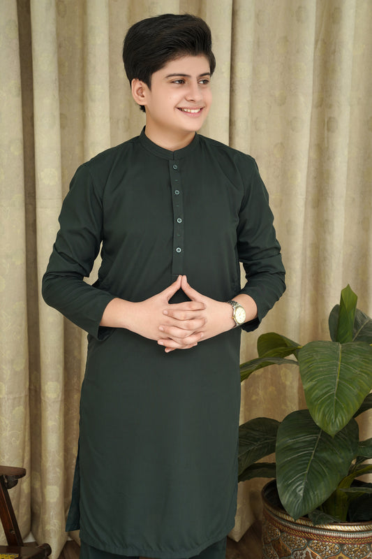 GREEN WASHING WEAR KID'S SHALWAR KAMEEZ