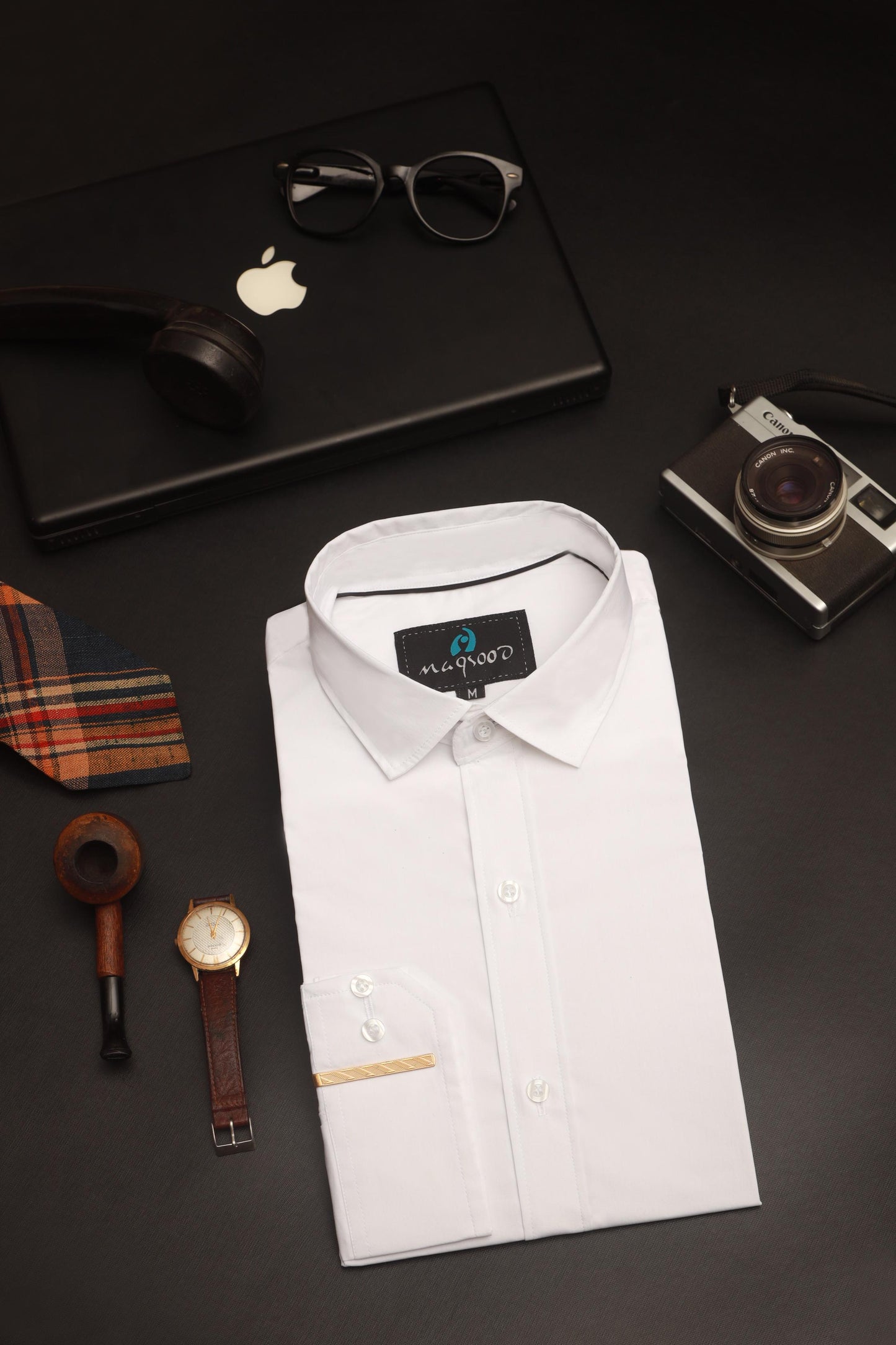 MEN'S PLAIN WHITE CASUAL SHIRT