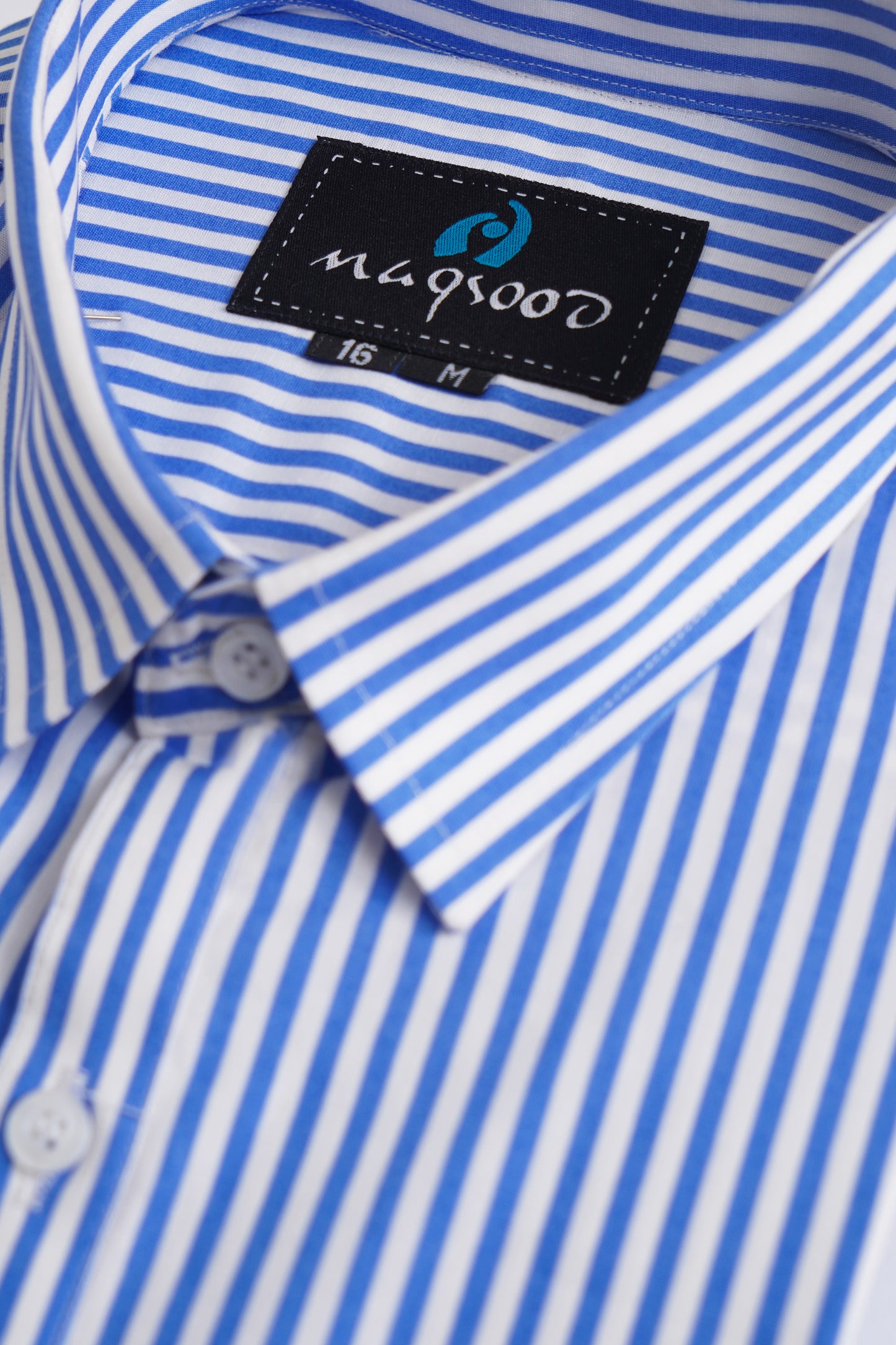 MEN'S BLUE AND WHITE LINNING FORMAL SHIRT