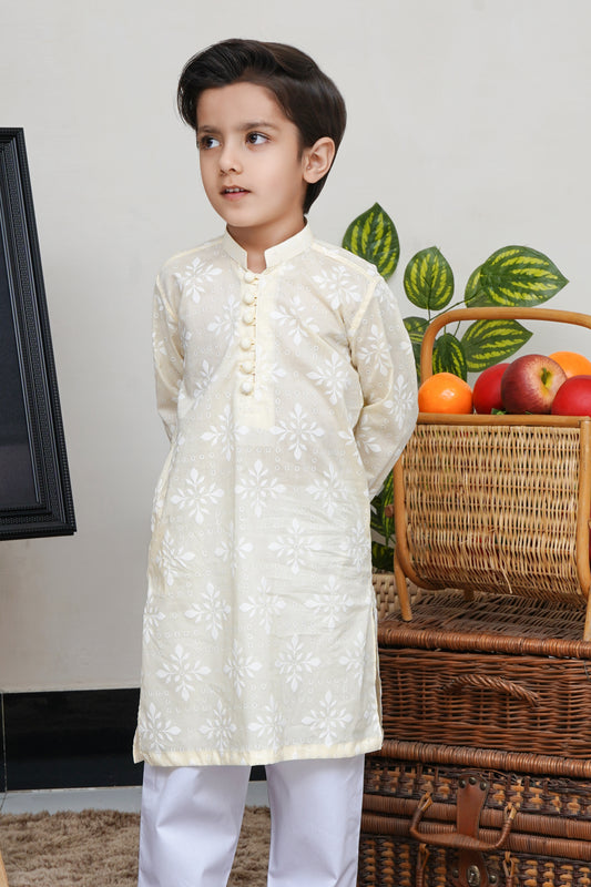 KID'S PALE PRINTED KURTA