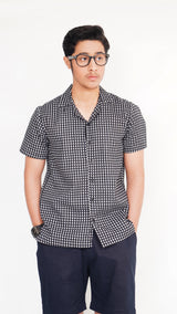 BLACK PRINT SHIRT AND BLACK TWIL NEEKER MEN'S PAIR