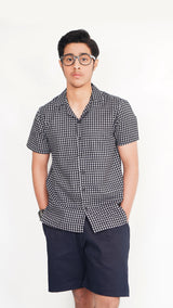 BLACK PRINT SHIRT AND BLACK TWIL NEEKER MEN'S PAIR