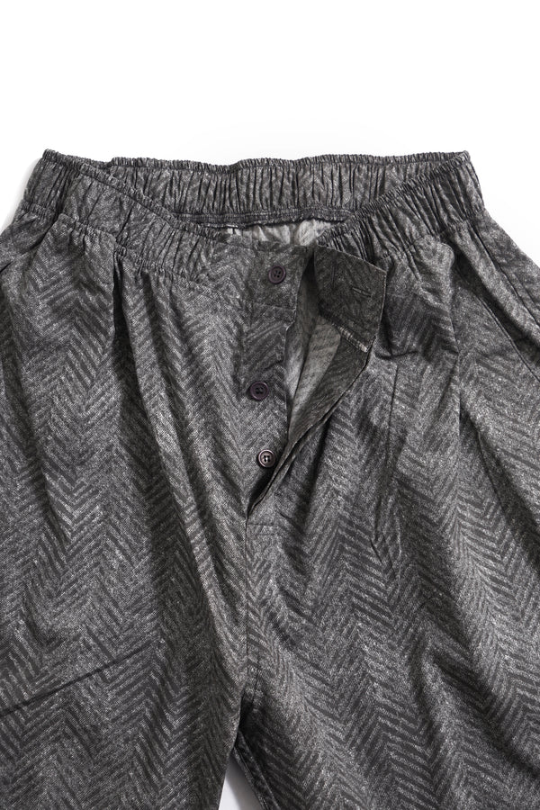 Kids Gray Printed Cotton Sleeping Trousers