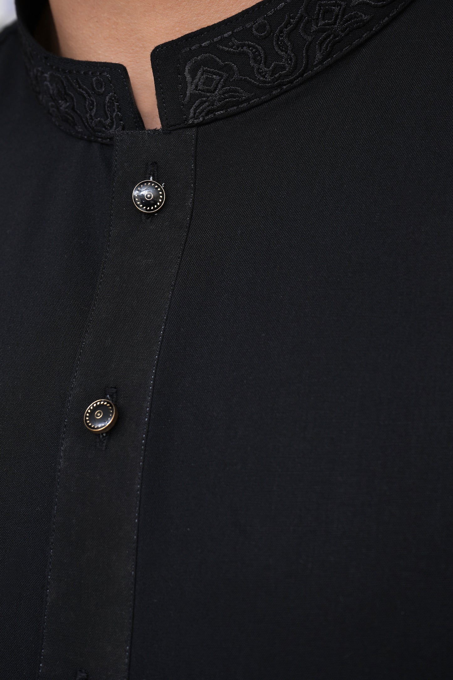 JET BLACK MEN'S WASH & WEAR KURTA