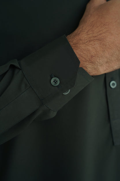 GREEN WASH & WEAR MEN'S SHALWAR KAMEEZ