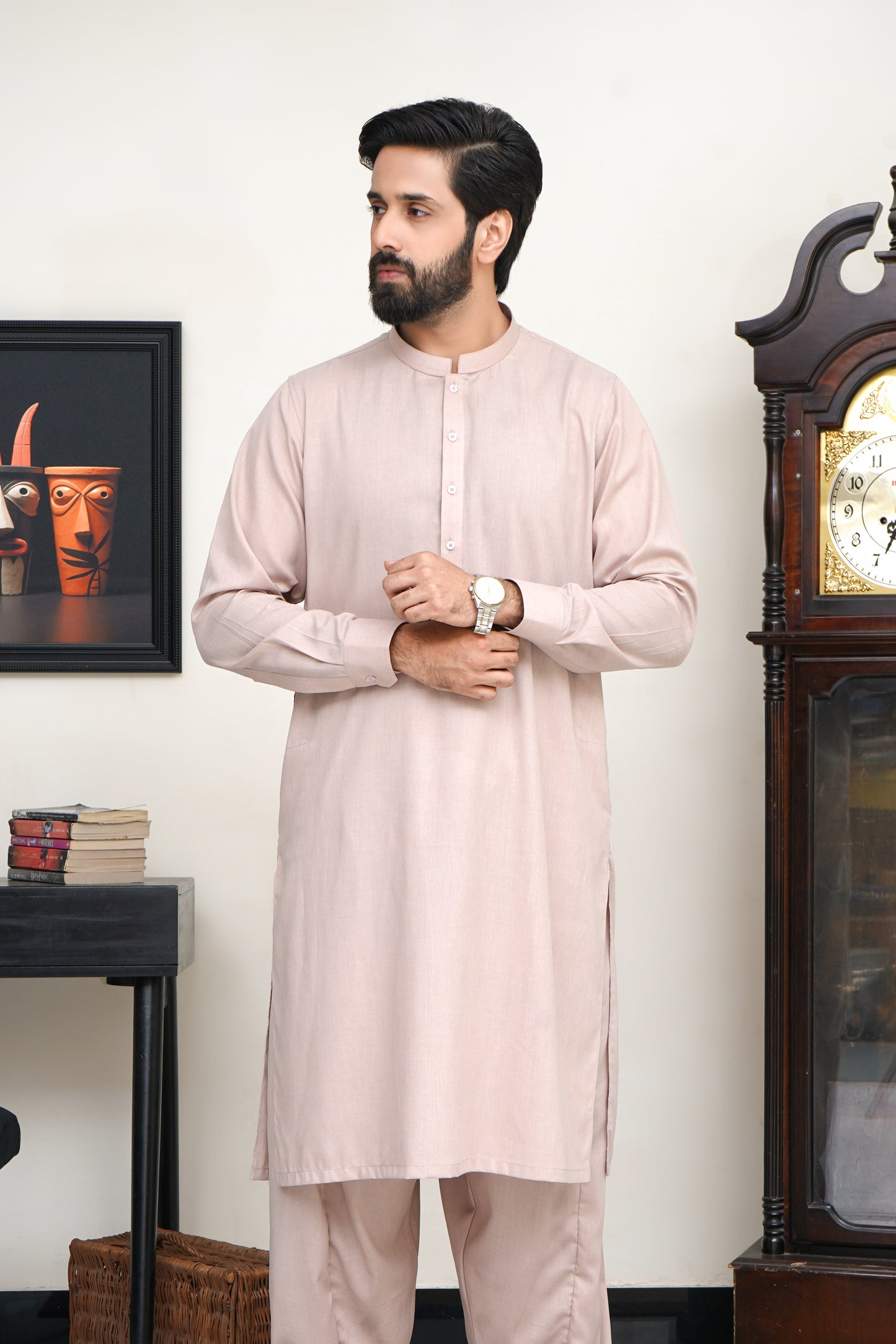 MEN'S PEACH WASH'N WEAR  KAMEEZ SHALWAR