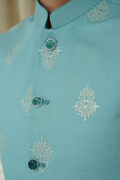 FEROZI  EMBROIDERY KID'S WAIST COAT