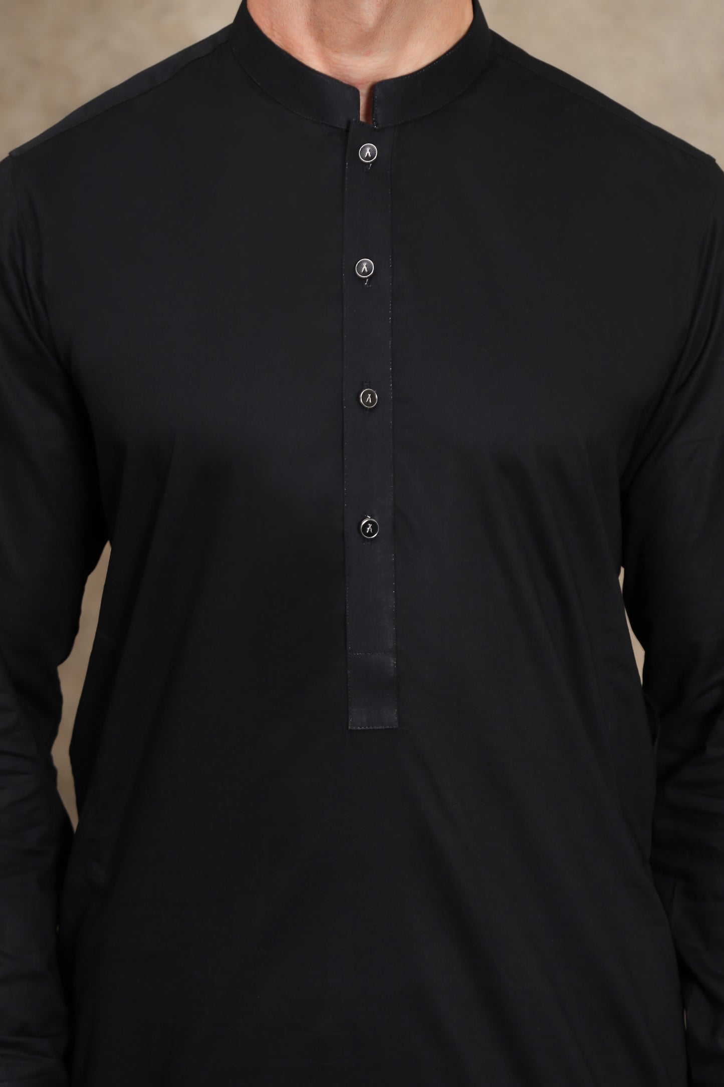 JET BLACK MEN'S COTTON SHALWAR KAMEEZ