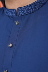 FEROZI BLUE KINDER KURTA AUS WASCHBAREM STOFF