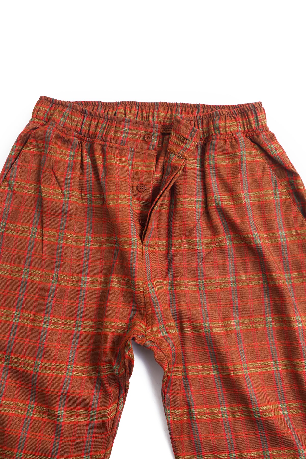 FLALLYN MUSTARD CHECK COMFIRT TROUSER FOR MENS