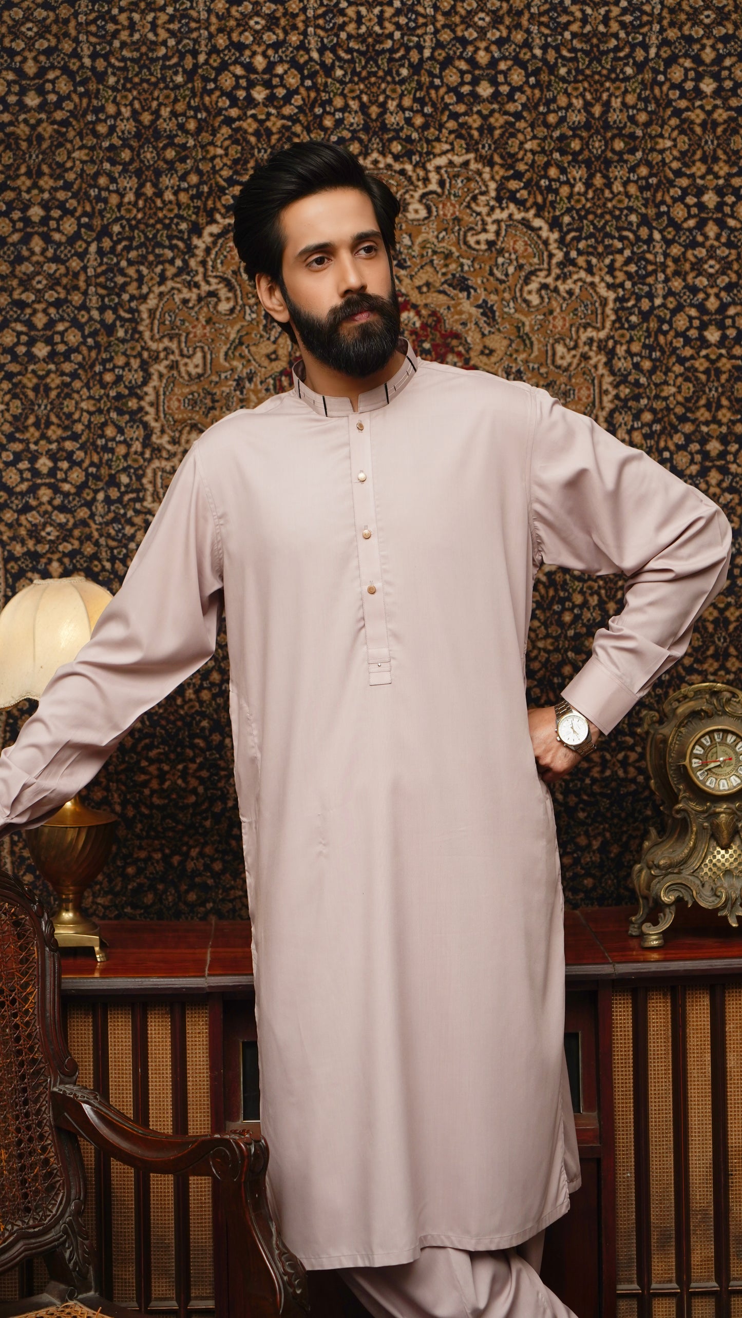PAPAYA WHIP WASH & WEAR MEN'S SHALWAR KAMEEZ