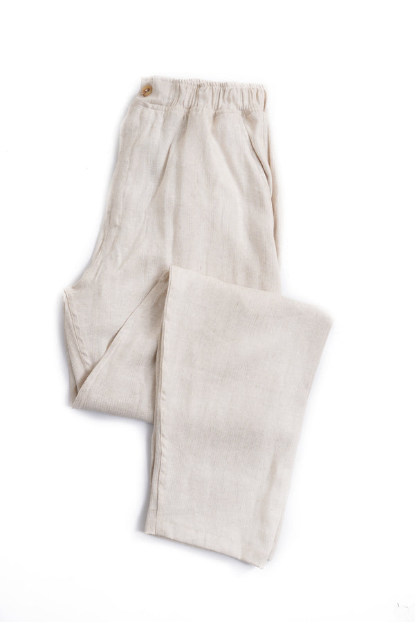 OFF WHITE LINEN COMFIRT TROUSER FOR KIDS