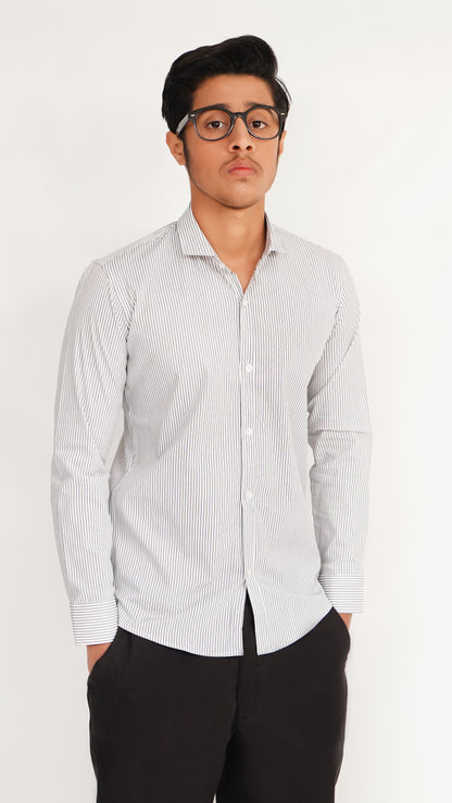 MEN'S THICK GRAY LINNING FORMAL SHIRT