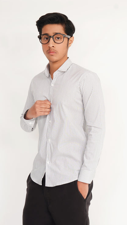 MEN'S THICK GRAY LINNING FORMAL SHIRT