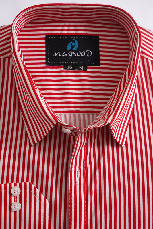 RED AND WHITE LINNING SHIRT FOR MENS