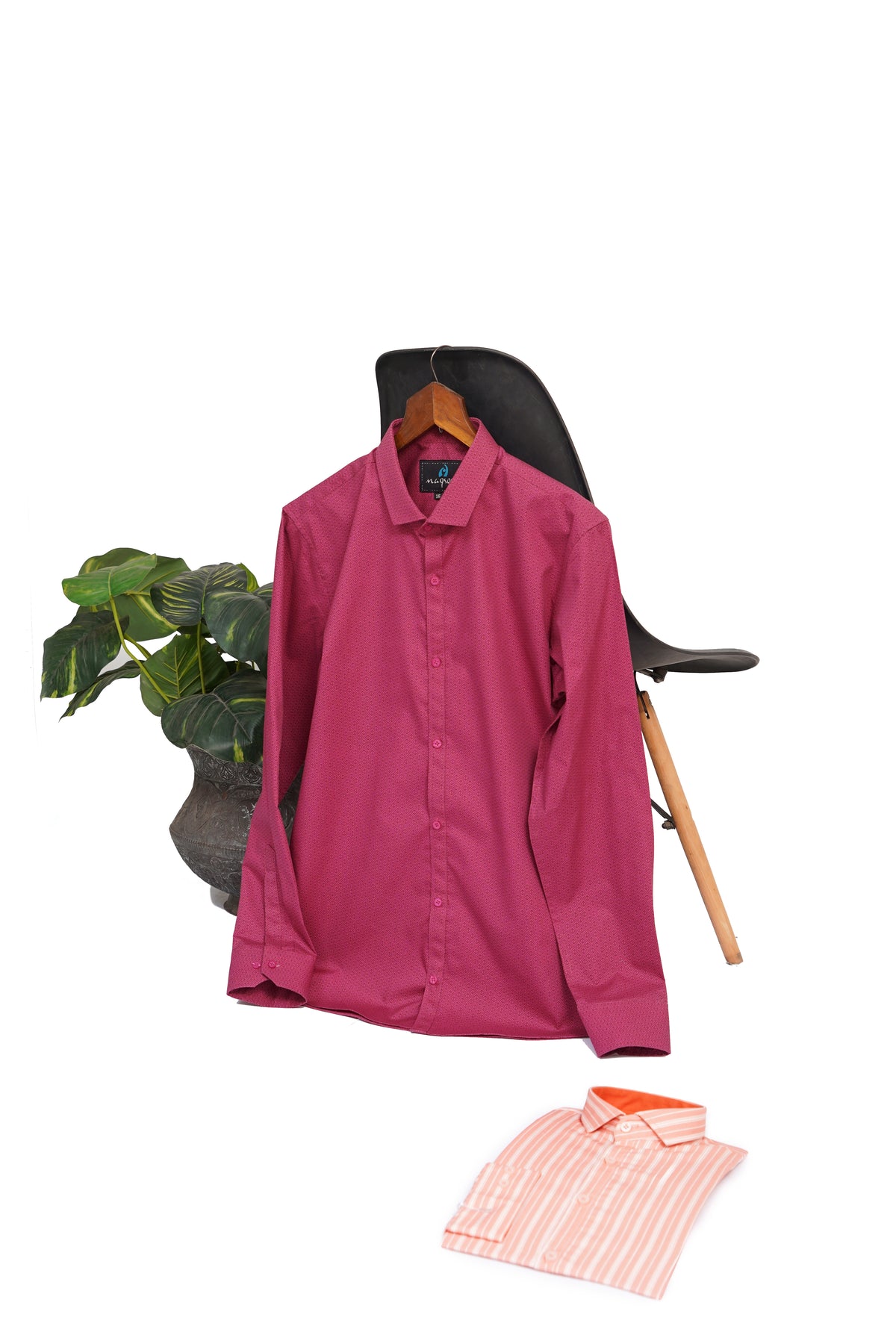 RED PRINT FORMAL SHIRT FOR KIDS