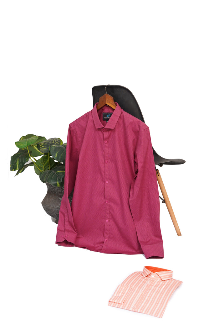RED PRINT FORMAL SHIRT FOR KIDS