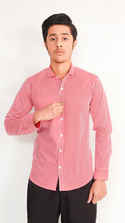 MEN'S RED LINNING FORMAL SHIRT