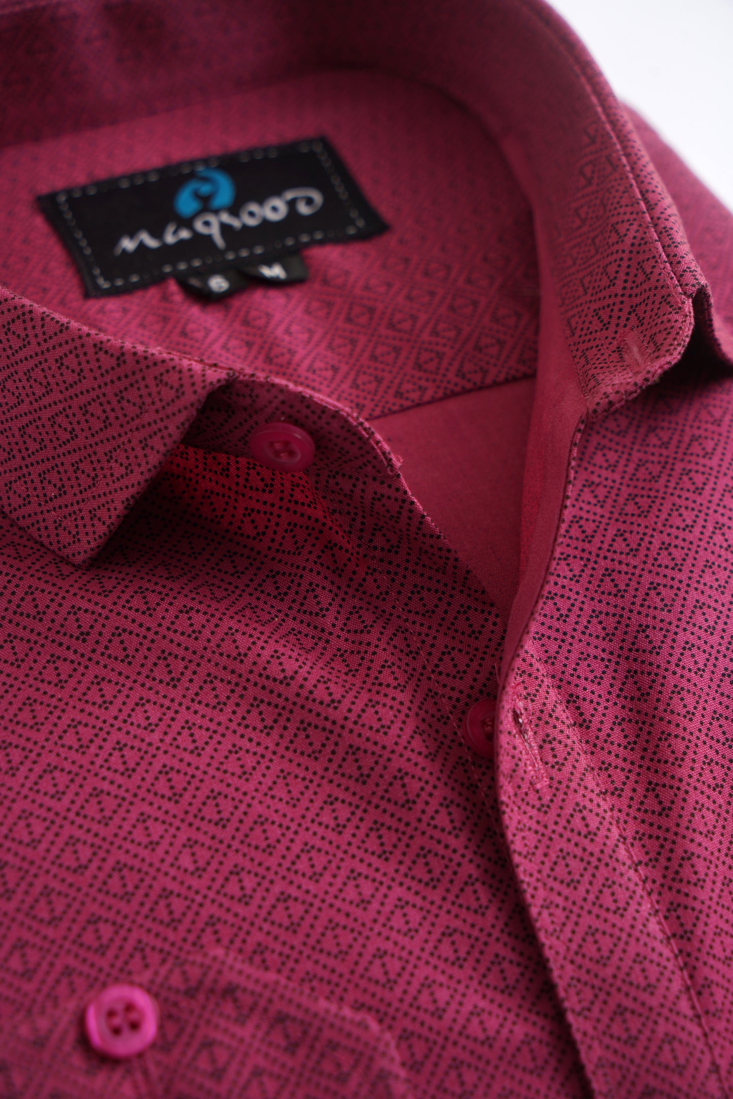 MEN'S RED PRINT FORMAL SHIRT