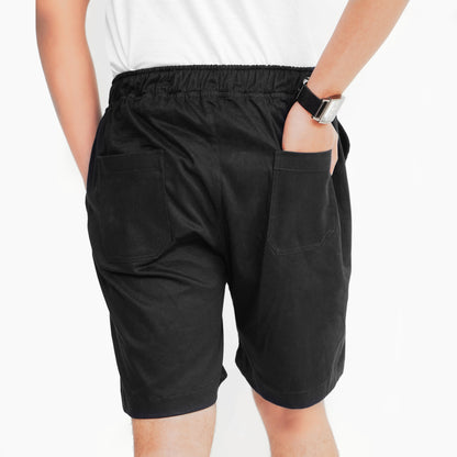 BLACK PRINT SHIRT AND BLACK TWIL NEEKER KID'S PAIR