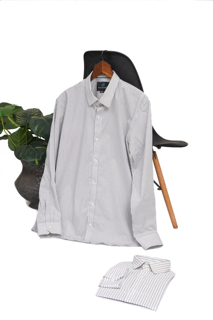 MEN'S THIN GRAY LINNING FORMAL SHIRT