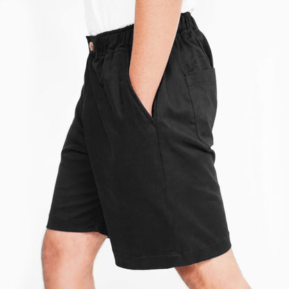 BLACK PRINT SHIRT AND BLACK TWIL NEEKER KID'S PAIR