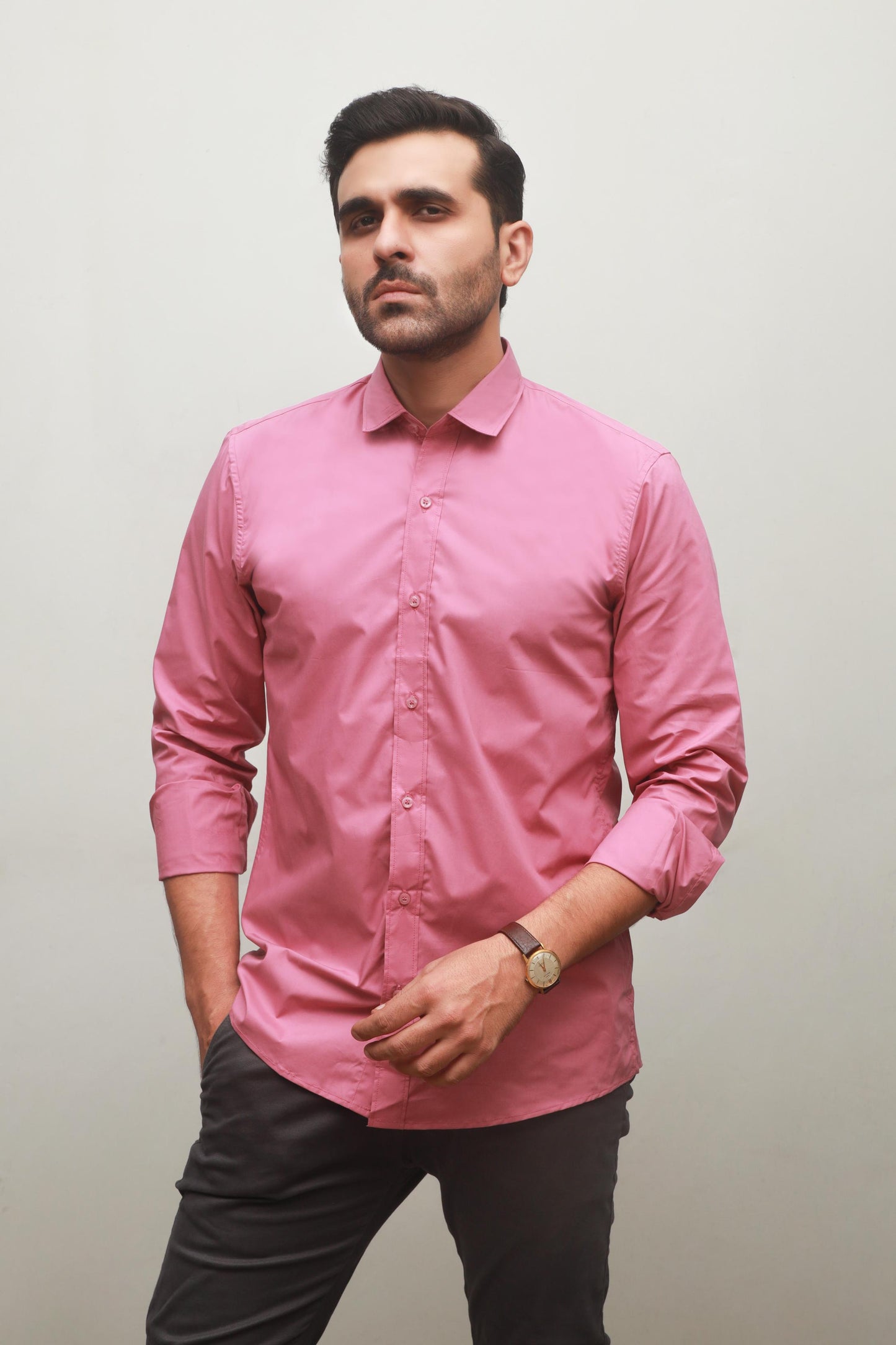 MEN'S BABY PINK CASUAL SHIRT