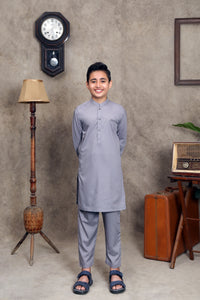 HELLGRAUER KINDER-WASCH- UND TRAGE-SALWAR-KAMEEZ