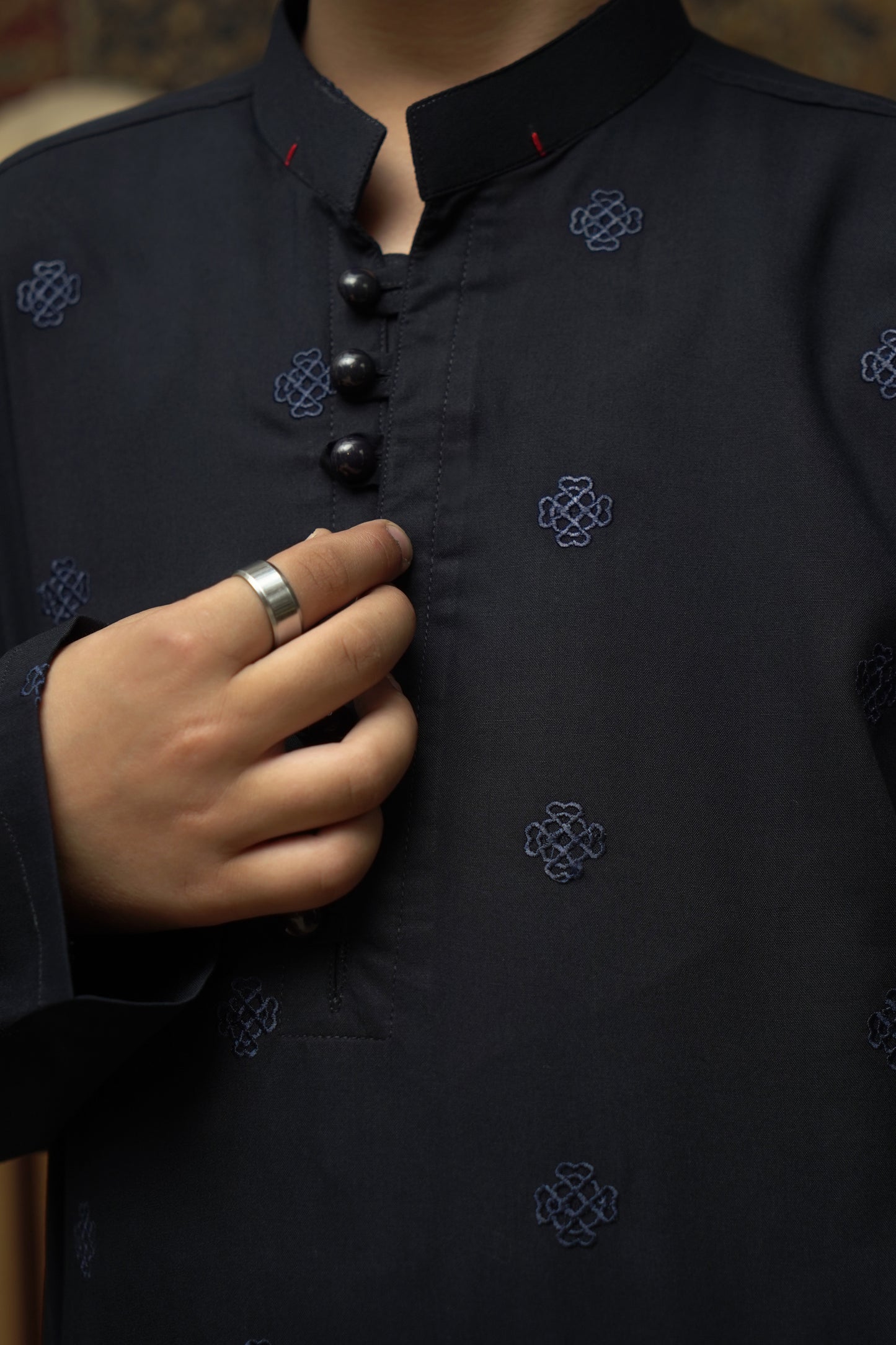 BLUE EMBROIDED WASH & WEAR KID'S SHALWAR KAMEEZ